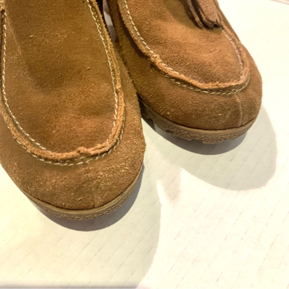 MIA Wedge Leather Suede Shoes Lace up Size 9.5 - Picture 7 of 8